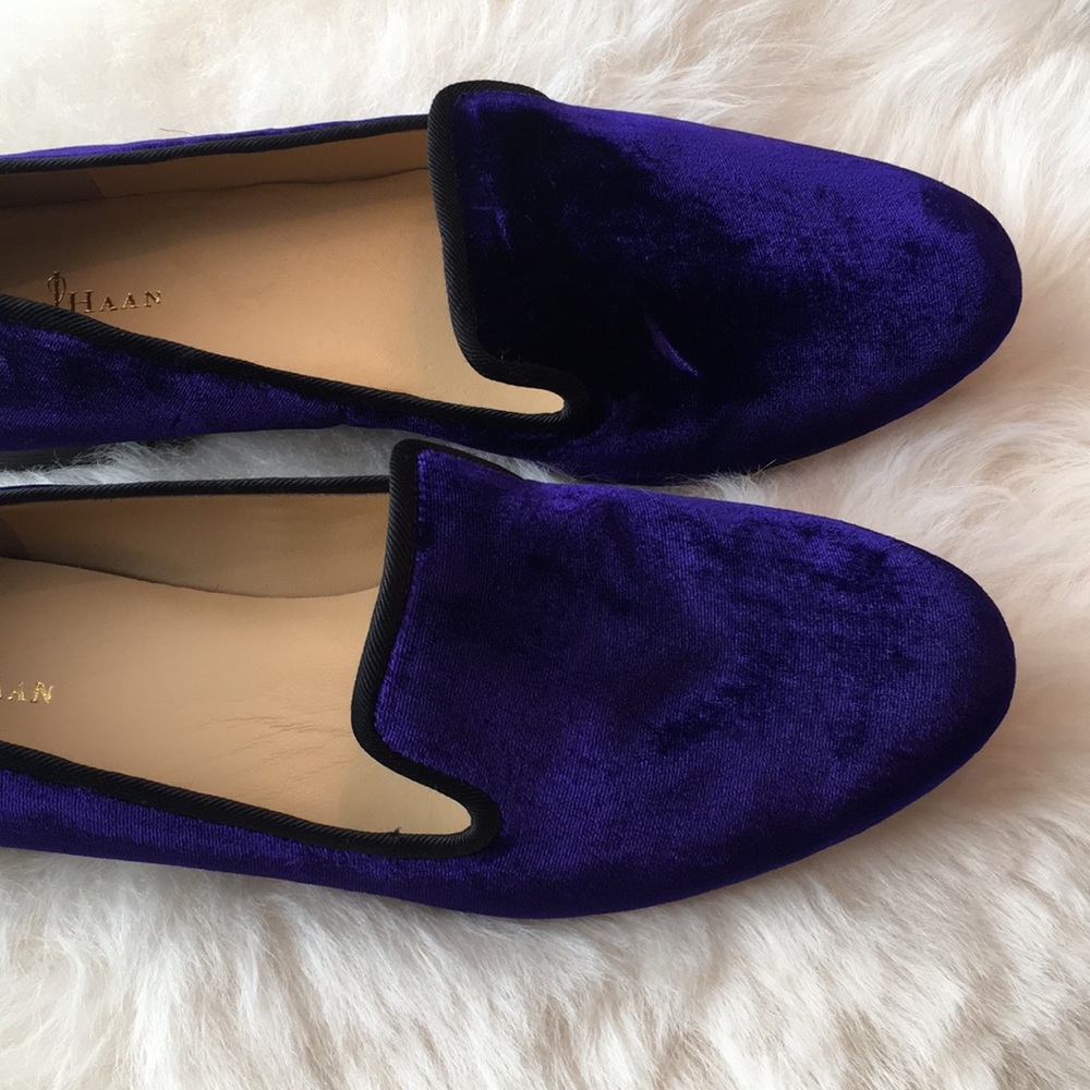 NWOT Cole Haan Sabrina Purple Velvet Loafers 7.5